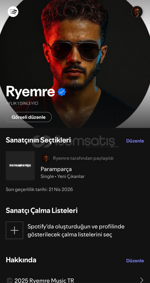 Spotify Sanatçı Hesabı Spotify Sanatçı Hesabı
