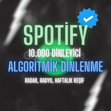 ! SPOTİFY TÜRK ALGORİTMİK DİNLENME 10.000 ADET