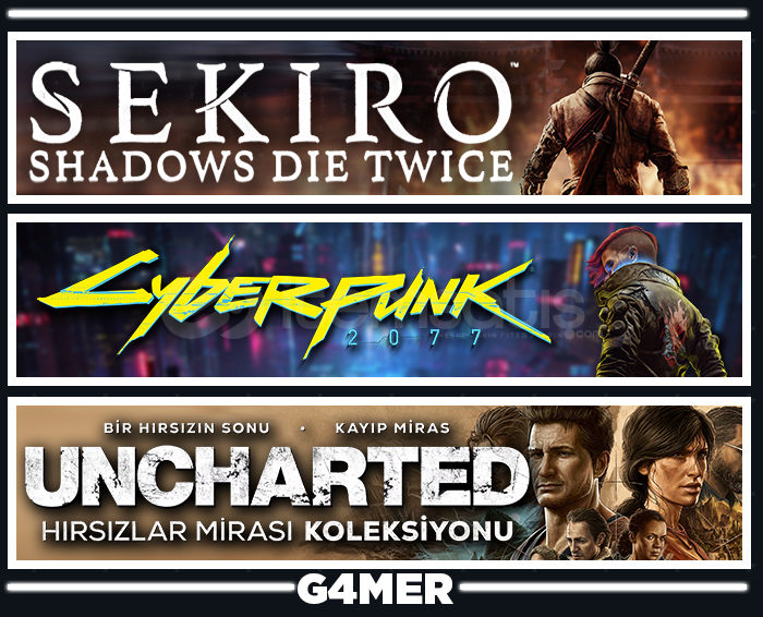 Cyberpunk 2077 + Sekiro + UNCHARTED Cyberpunk 2077 + Sekiro + UNCHARTED