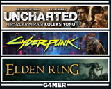 Cyberpunk 2077 + UNCHARTED + Elden Ring