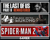Spider-Man 2 + Wukong + The Last of Us 2