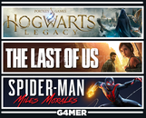 Last of Us 1 + Hogwarts Legacy +SpiderMan Miles
