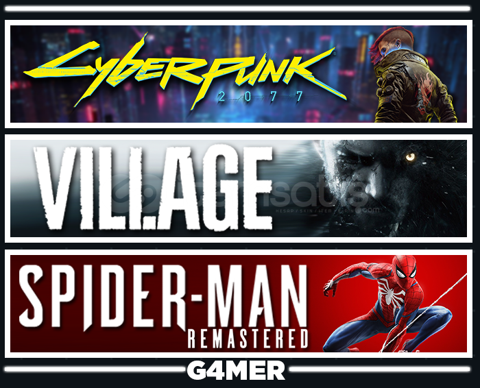 Cyberpunk + Resident Evil 8 + Spider Man RE Cyberpunk + Resident Evil 8 + Spider Man RE