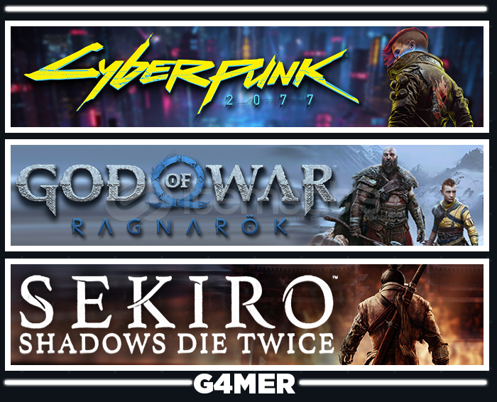GOW Ragnarök + Cyberpunk 2077 + Sekiro GOW Ragnarök + Cyberpunk 2077 + Sekiro