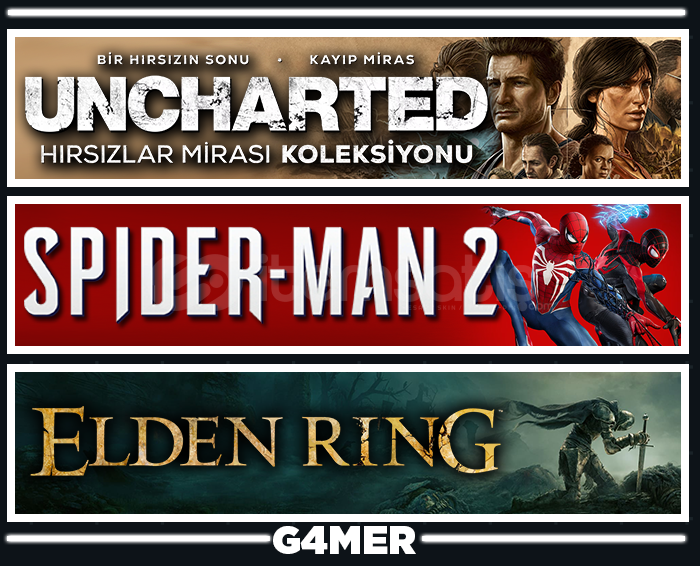 Spider-Man 2 + UNCHARTED +Elden Ring Spider-Man 2 + UNCHARTED +Elden Ring