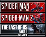Spider Man 2 + Remastered + The Last of Us 2