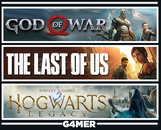 The Last of Us 1 + God of War + Hogwarts Legacy The Last of Us 1 + God of War + Hogwarts Legacy