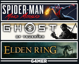 SpiderMan Miles +Ghost of Tsushima + Elden Ring