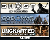 GOW Ragnarök + Ghost of Tsushima + UNCHARTED