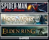 Hogwarts Legacy + Spider Man Miles + Elden Ring