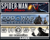 Ragnarök + Spider Man Miles + Ghost of Tsushima