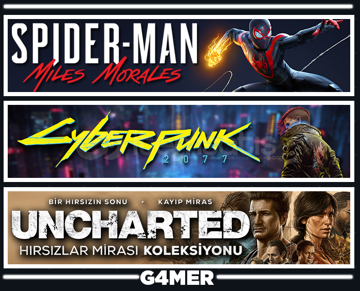 Cyberpunk + Spider Man Miles + UNCHARTED Cyberpunk + Spider Man Miles + UNCHARTED