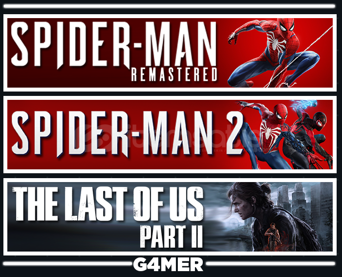Spider Man 2 + Remastered + The Last of Us 2 Spider Man 2 + Remastered + The Last of Us 2