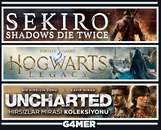 Hogwarts Legacy + Sekiro + UNCHARTED