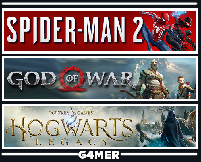 God of War + Spider-Man 2 + Hogwarts Legacy God of War + Spider-Man 2 + Hogwarts Legacy