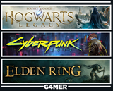 Cyberpunk 2077 + Hogwarts Legacy + Elden Ring
