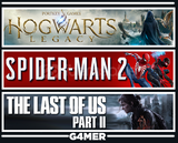 SpiderMan 2 + Hogwarts Legacy +The Last of Us 2