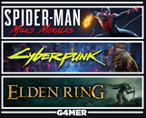 Cyberpunk 2077 + Spider Man Miles + Elden Ring