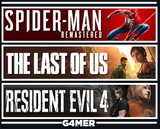 Last of Us 1 + Spider Man RE + Resident Evil 4