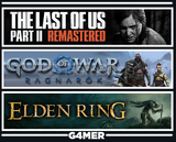 GOW Ragnarök + The Last of Us 2 + Elden Ring