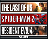 Last of Us+SpiderMan 2+Resident Evil 4