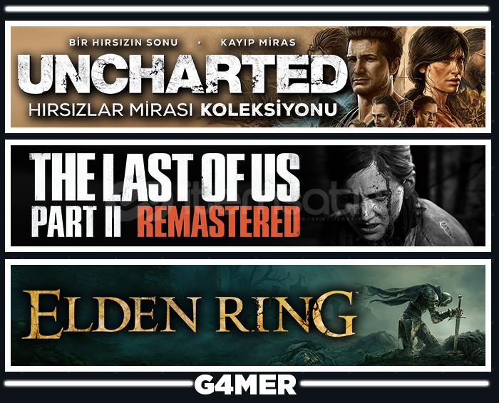 UNCHARTED + The Last of Us 2 + Elden Ring UNCHARTED + The Last of Us 2 + Elden Ring