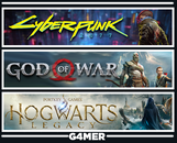 God of War + Cyberpunk 2077 + Hogwarts Legacy