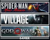 God of War + Spider Man Miles + Resident Evil 8