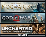 God of War + Hogwarts Legacy + UNCHARTED