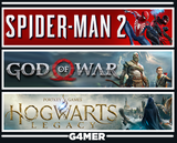 God of War + Spider-Man 2 + Hogwarts Legacy