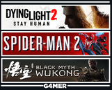 Spider-Man 2 + Dying Light 2 +Black Myth Wukong