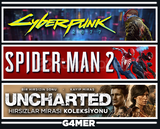 Spider-Man 2 + Cyberpunk 2077 + UNCHARTED