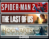 The Last of Us 1 +SpiderMan 2 +Hogwarts Legacy