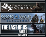 GOW Ragnarök + Wukong + The Last of Us 2