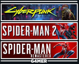Spider-Man 2 + Remastered + Cyberpunk 2077 Spider-Man 2 + Remastered + Cyberpunk 2077