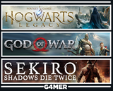 God of War + Hogwarts Legacy + Sekiro