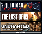 The Last of Us 1 + Spider Man Miles + UNCHARTED The Last of Us 1 + Spider Man Miles + UNCHARTED