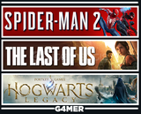 The Last of Us 1 + SpiderMan 2 +Hogwarts Legacy