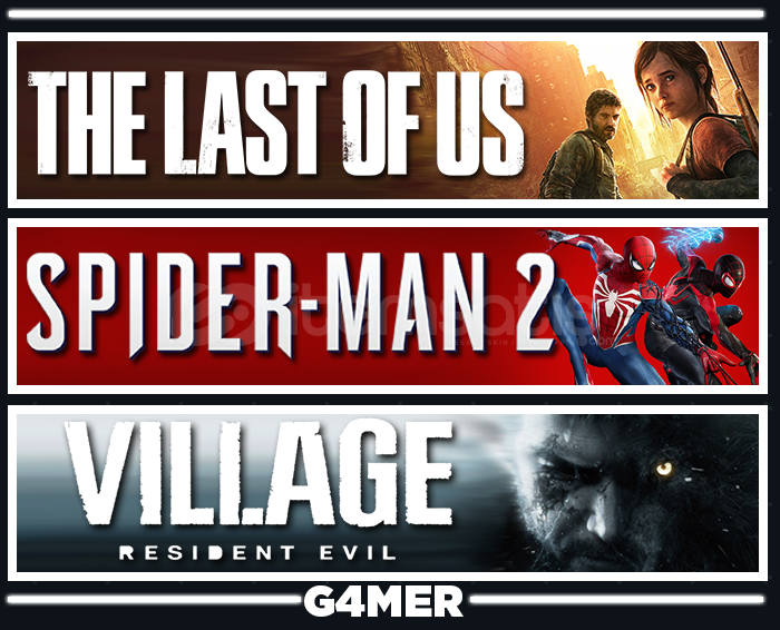 Last of Us + SpiderMan 2 + Resident Evil 8 Last of Us + SpiderMan 2 + Resident Evil 8