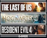 Last of Us + Hogwarts Legacy + Resident Evil 4 Last of Us + Hogwarts Legacy + Resident Evil 4
