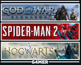 Spider-Man 2 + Ragnarök + Hogwarts Legacy