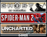 Spider-Man 2 + Ghost of Tsushima + UNCHARTED Spider-Man 2 + Ghost of Tsushima + UNCHARTED