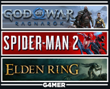 Spider-Man 2 + GOW Ragnarök + Elden Ring