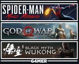 God of War +Spider Man Miles +Black Myth Wukong