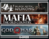 Mafia The Old Country + God Of War + Wukong