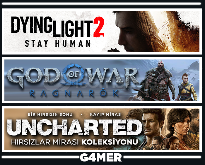 GOW Ragnarök + Dying Light 2 + UNCHARTED GOW Ragnarök + Dying Light 2 + UNCHARTED