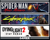 Cyberpunk + SpiderMan Miles + Dying Light 2