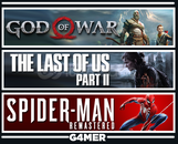 God of War + Spider Man Re+ The Last of Us 2