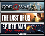 The Last of Us 1 + God of War + SpiderMan Miles