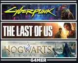 The Last of Us 1 + Cyberpunk + Hogwarts Legacy